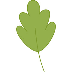 Green leaf cartoon clipart for decoration
