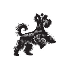 Affenpinscher Dog Silhouette - Affenpinscher Vector - Minimalist Dog Vector - Dog Illustration.