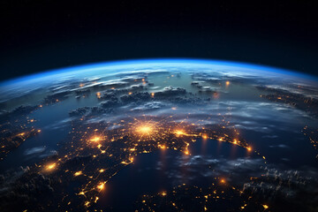 Obraz premium Earth as Viewed from Space: A Breathtaking Panoramic Perspective