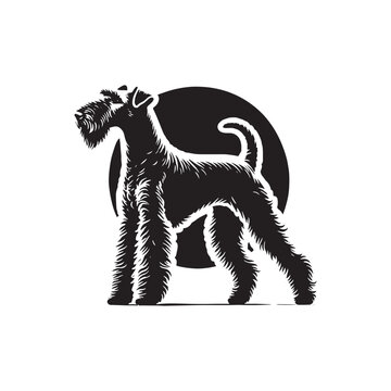 recommend clip art: Airedale Terrier Dog Vector - Minimalist Dog Silhouette - Illustration of dog.