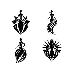 set of black and white crowns