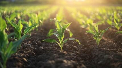 Dynamic Agricultural Field with Soft Light and High Contrast