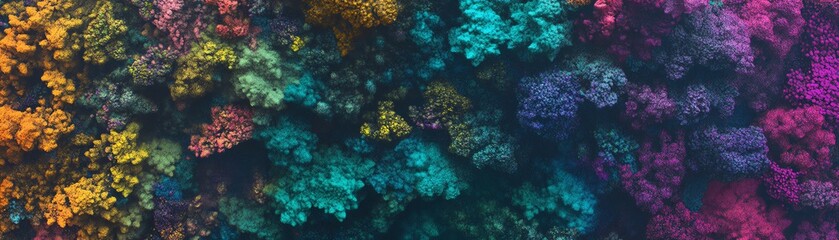 Fototapeta premium Abstract colorful fractal art. Vivid rainbow hues create a mesmerizing, textured pattern. Ideal for backgrounds, design, and digital art.