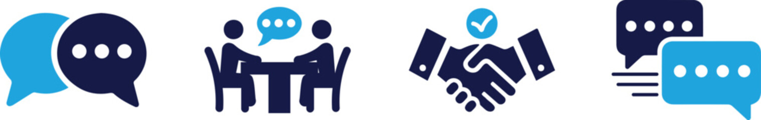 Opinion Communication icon set. You can easily change the color