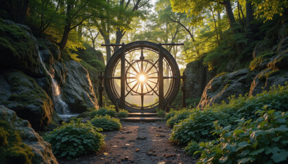 Compass guiding the way, symbolizing exploration and adventure, against a map backdrop with copy space