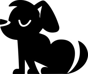  a dog silhouette vector art