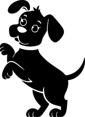  a dog silhouette art