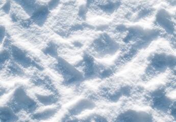 Obraz premium Soft and Fluffy White Snow Texture with Natural Patterns on the Ground in Bright Sunlight Capturing Winter's Beauty and Serenity