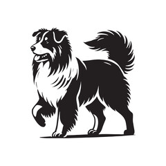 Akbash Dog Silhouette - Minimalist Dog Vector - Illustration of Akbash Dog.