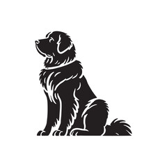 Akbash Dog Silhouette - Minimalist Dog Vector - Illustration of Akbash Dog.