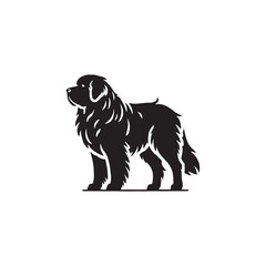 Akbash Dog Silhouette - Minimalist Dog Vector - Illustration of Akbash Dog.