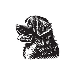 Akbash Dog Silhouette - Minimalist Dog Vector - Illustration of Akbash Dog.