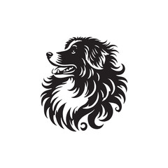 Akbash Dog Silhouette - Minimalist Dog Vector - Illustration of Akbash Dog.