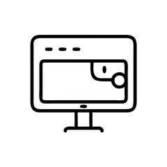 computer monitor with mouse