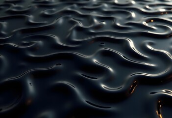 Obraz premium Movement of water - Abstract Black Background Liquid Texture. liquid abstraction. 