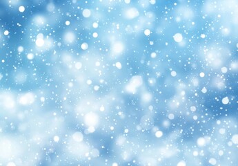 Obraz premium Soft Snowfall Background with Gentle Blue Tones and Blurred Snowflakes Creating a Dreamy, Serene Winter Atmosphere Ideal for Seasonal Projects and Holiday Designs