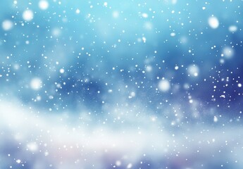 Obraz premium Soft Snowfall Background with Gentle Blue Hues and a Winter Wonder Land Atmosphere Perfect for Holiday and Seasonal Themes