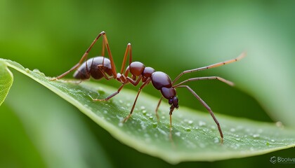 Intricate Ant Macro Shot: Segmented Body and Mandibles