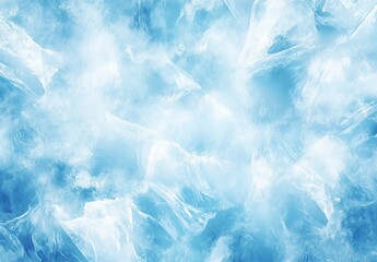 Stunning Abstract Background of Ice and Frost Patterns with Soft Blue Hues, Perfect for Cold Weather Themes and Cool Design Elements in Various Creative Projects