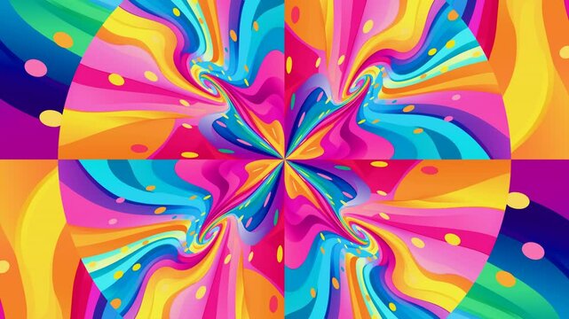 Colorful swirling patterns create vibrant visuals for music experiences