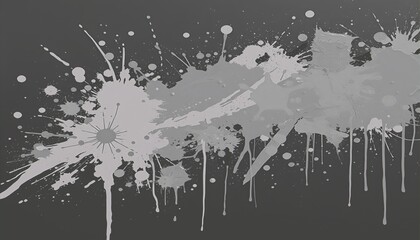 Abstract Grey and White Paint Splashes on Stripes