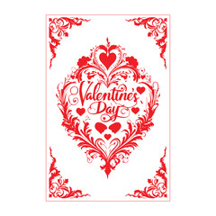 Romantic Valentine's Day Silhouette Vector image design