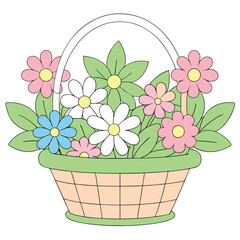 Celebrate Easter Day with this delightful collection of graphic elements in vector illustration style  Vector Illustration