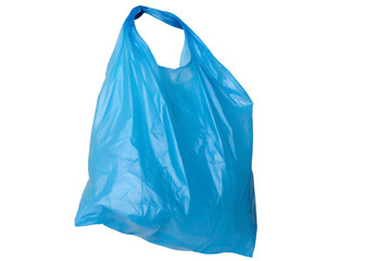 single empty blue plastic bag isolated on a transp.png