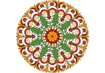spiritual symbol round ornament