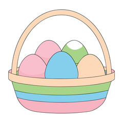 Celebrate Easter Day with this delightful collection of graphic elements in vector illustration style  Vector Illustration