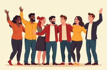Obraz premium Diverse culture in society and social justice together as a crowd of diverse people representing the Black community and history, or a cultural celebration of diversity.
