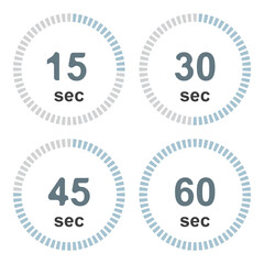 Set of timing icons, set of timing icons