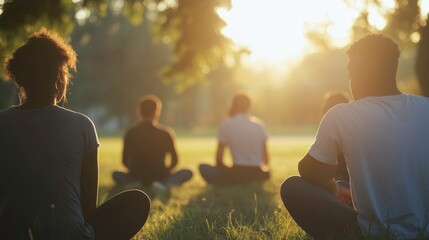 Group Counseling Session in a Park with Teens