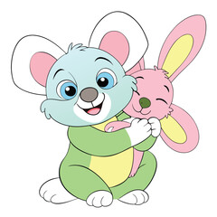 Celebrate Easter Day with this delightful collection of graphic elements in vector illustration style. Featuring Easter eggs, bunnies, spring flowers, and festive decorations