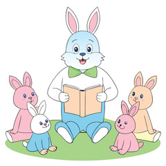 Celebrate Easter Day with this delightful collection of graphic elements in vector illustration style. Featuring Easter eggs, bunnies, spring flowers, and festive decorations