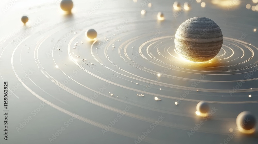 Canvas Prints abstract cosmic planets orbiting in a dreamlike space environment