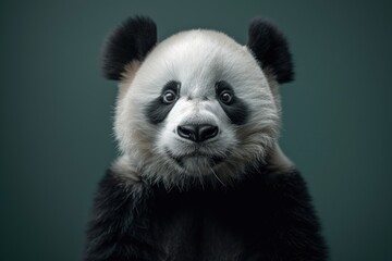Naklejka premium Portrait of a giant panda bear (Ailuropoda melanoleuca)