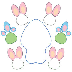 Celebrate Easter Day with this delightful collection of graphic elements in vector illustration style. Featuring Easter eggs, bunnies, spring flowers, and festive decorations
