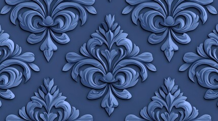 Fototapeta premium Intricate Damask Pattern with Ornate Flourishes and Elegant Swirls