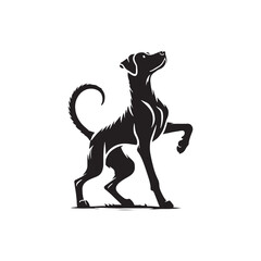 Minimalist Dog Vector - Illustration of Dog - Silhouette of dog.