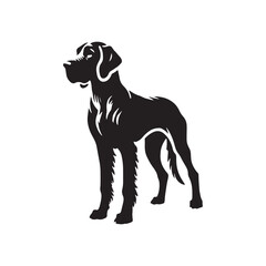 Minimalist Dog Vector - Illustration of Dog - Silhouette of dog.