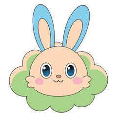 Easter Day Graphic Elements | Vector Illustration on White Background.Featuring Easter eggs, bunnies, spring flowers, and festive decorations