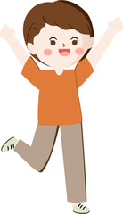 Cartoon Character of a Young Boy