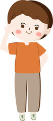 Cartoon Character of a Young Boy