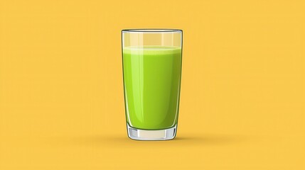 Vibrant Green Smoothie in Glass Capturing Healthy Lifestyle and Wellness Concept