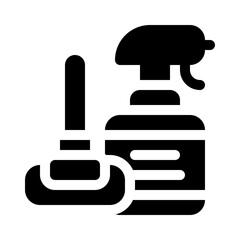 Fototapeta premium window cleaner glyph icon