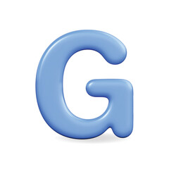 3D vector icon of a blue letter G, modern and creative design for various uses