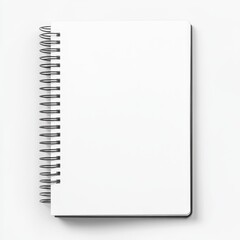 Blank spiral notebook on white background. (2)