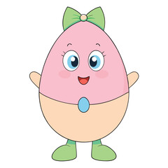 Easter Day Graphic Elements | Vector Illustration on White Background.Featuring Easter eggs, bunnies, spring flowers, and festive decorations