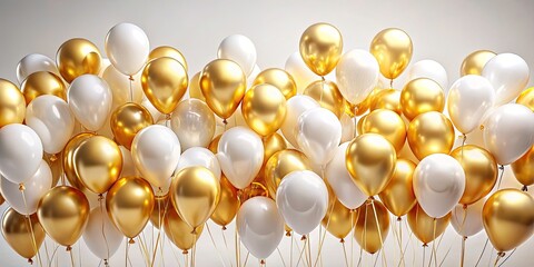 Elegant White & Gold Balloon Birthday Party | Anniversary Celebration | Mother's Day Festive Portrait